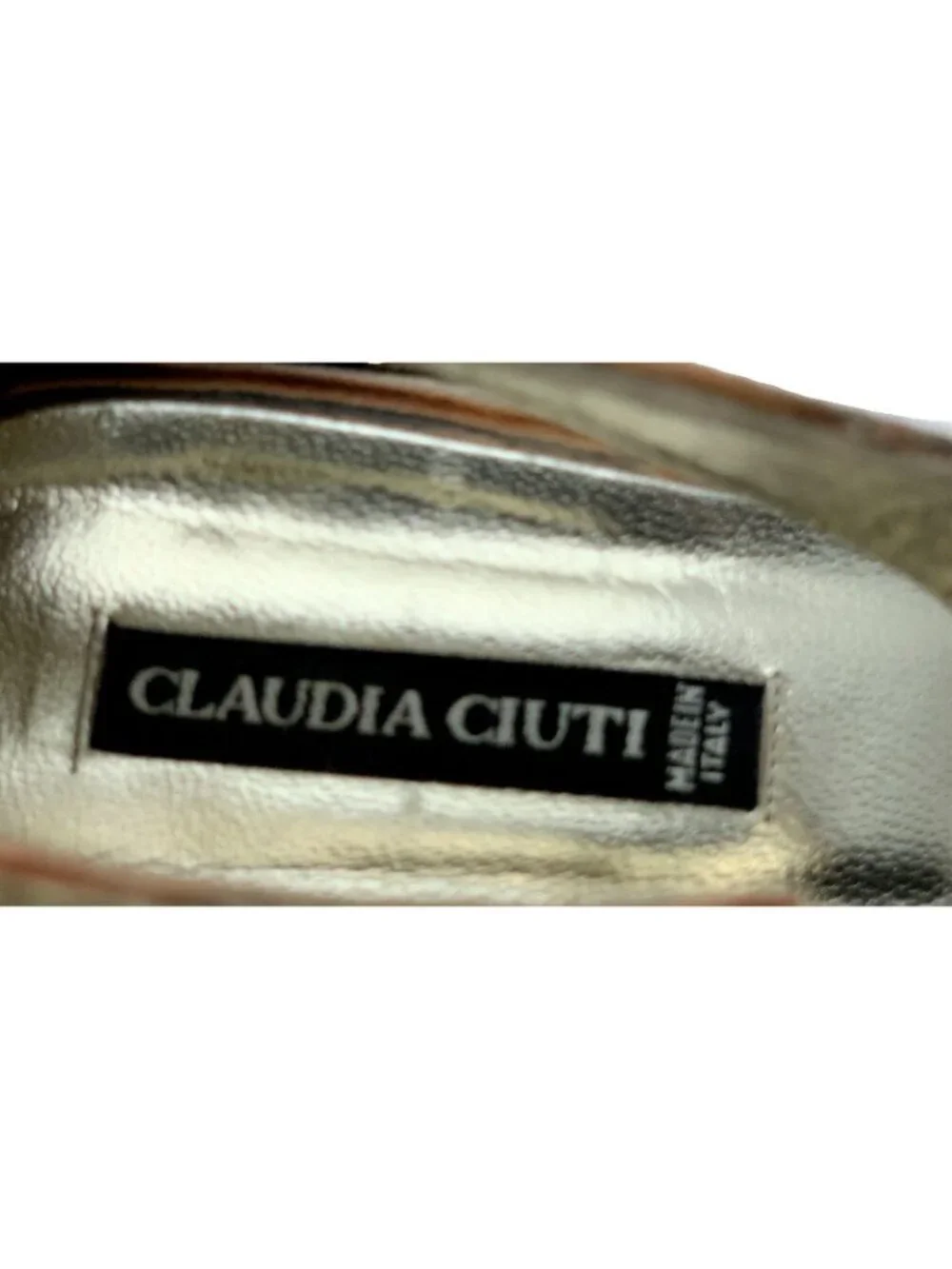 Claudia Ciuti Made In Italy Brown & White Wedge Sandals With Ankle Strap Womens